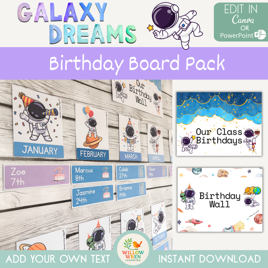 Galaxy Dreams Birthday Board Pack 🪐