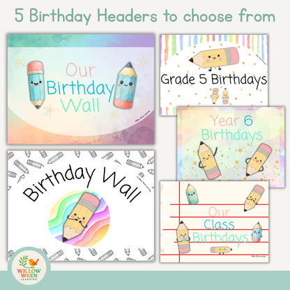 Rainbow Pencils Birthday Board Pack ✏️