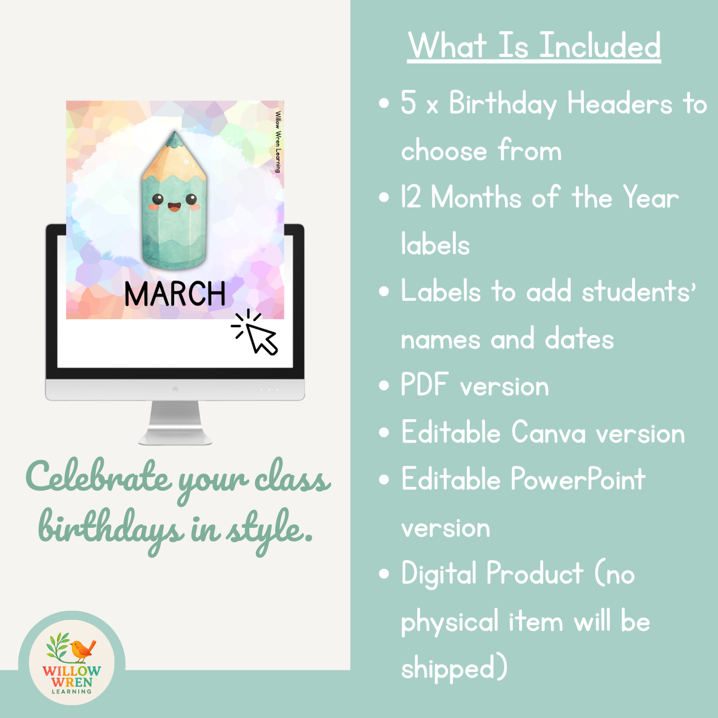 Rainbow Pencils Birthday Board Pack ✏️